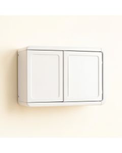 Dawn Arc Wall-Mounted Entry Cabinet (synthetic illustration; no displayed measurements)