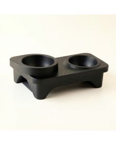 Cove Dale Pet Feeding Stand With Two Plain Empty Bowls - Black (synthetic illustration; no displayed measurements)