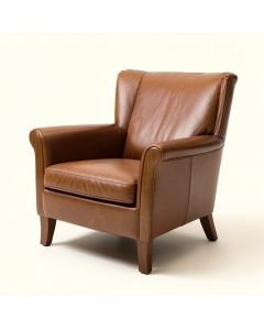 Morello 33 '' Wide Top Grain Leather Wingback Chair (synthetic illustration; no displayed measurements)