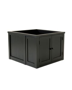 Dune Falls Empty Furniture-Style Litter Enclosure - Black (synthetic illustration; no displayed measurements)