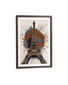 Modern Art Paris Eiffel Tower Splashes Framed Graphic Art
