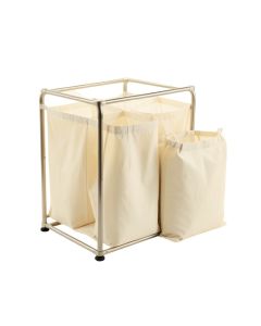 Glen Bend Laundry Sorting Station With Plain Removable Bags - Ivory
