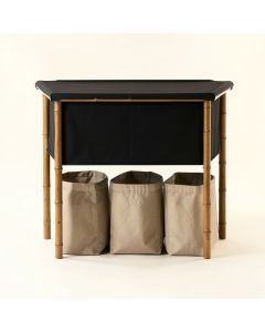 Ridge Canyon Laundry Sorting Station With Plain Removable Bags - Black (synthetic illustration; no displayed measurements)
