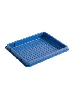 Cedar Brook Empty Under-Desk Cable Tray - Blue (synthetic illustration; no displayed measurements)