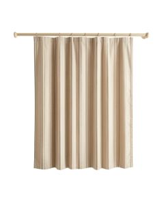 Clay Crossing Shower Curtain Hanging Flat From A Plain Rod - Beige (synthetic illustration; no displayed measurements)