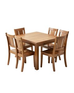 Plascencia 5 - Piece Rubberwood Solid Wood Dining Set