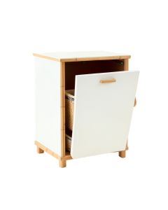 Vale Dale Freestanding Pull-Out Hamper Cabinet - White (synthetic illustration; no displayed measurements)