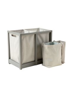 Ridge Bridge Laundry Sorting Station With Plain Removable Bags - Gray (synthetic illustration; no displayed measurements)