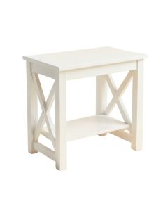 Linden Bridge Side Table - White