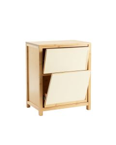 Briar Bluff Freestanding Pull-Out Hamper Cabinet - Cream