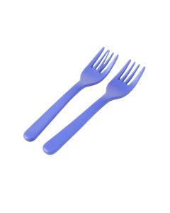 Periwinkle Basic Plastic Disposable Forks