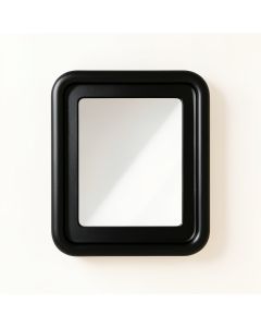 Flint Crest Framed Wall Mirror - Black (synthetic illustration; no displayed measurements)