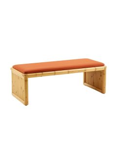 Ash Bend Indoor Bench - Terracotta (synthetic illustration; no displayed measurements)