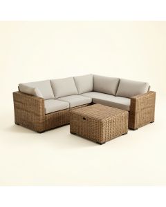 Outdoor Patio Furniture Set 5-Piece Wicker Rattan Sectional Sofa Set (synthetic illustration; no displayed measurements)