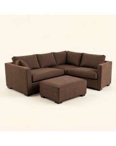 Aveonna 112 '' Wide Sofa & Chaise With Ottoman (synthetic illustration; no displayed measurements)