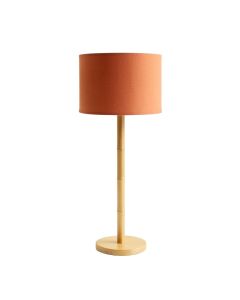 Fern Arc Floor Lamp With A Plain Fabric Shade