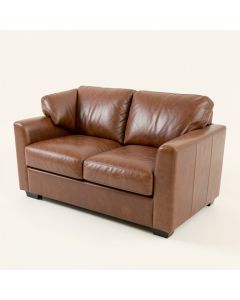 Akar 64 '' Genuine Leather Square Arm Loveseat (synthetic illustration; no displayed measurements)
