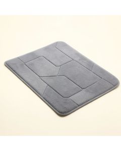 Mystery Blue Foam Rectangle Memory Foam Non-Slip Geometric Bath Rug (synthetic illustration; no displayed measurements)