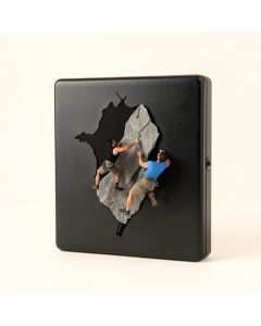 Michigan Climbers Shows Two People Rock Climbing Within A Michigan Silhouette Toggle Light Switch (synthetic illustration; no displayed measurements)