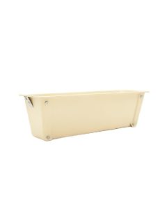 Aspen Bend Empty Railing Planter With Integral Brackets - Ivory