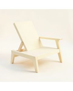 Vale Arc Outdoor Lounge Chair - Cream (synthetic illustration; no displayed measurements)