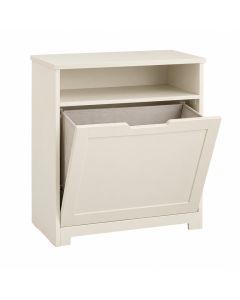 Juniper Crest Freestanding Pull-Out Hamper Cabinet - Cream