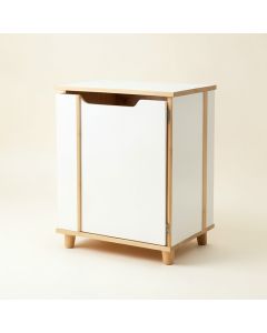 Cedar Dale Freestanding Pull-Out Hamper Cabinet - White (synthetic illustration; no displayed measurements)