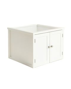 Aspen Bend Empty Furniture-Style Litter Enclosure - White (synthetic illustration; no displayed measurements)