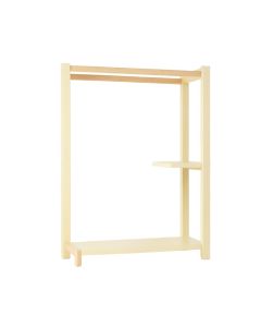 Olive Crest Empty Garment Rack - Cream (synthetic illustration; no displayed measurements)
