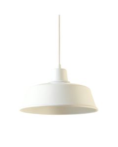 Willow Bridge Pendant Light Suspended From One Plain Cable - White (synthetic illustration; no displayed measurements)