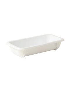 Ridge Bluff Empty Railing Planter With Integral Brackets - White