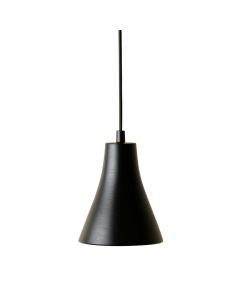 Hazel Bend Pendant Light Suspended From One Plain Cable - Black (synthetic illustration; no displayed measurements)