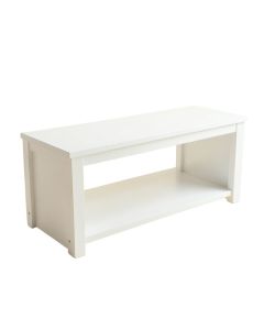 Fern Bridge Narrow Outdoor Storage Bench - White (synthetic illustration; no displayed measurements)