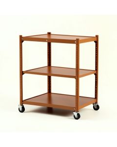 Olive Crossing Empty Rolling Workshop Cart - Terracotta (synthetic illustration; no displayed measurements)