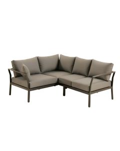 Kendall Outdoor Patio Sectional With Cushions (synthetic illustration; no displayed measurements)