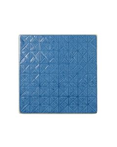 Fern Bridge Uninstalled Square Decorative Tile - Blue