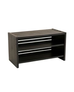 Clay Crossing Shoe Storage Bench - Black (synthetic illustration; no displayed measurements)
