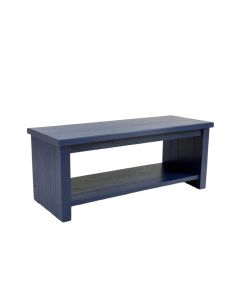 Alder Branch Narrow Outdoor Storage Bench - Navy
