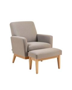 Rotterdam 29 '' Wide Polyester Armchair And Ottoman (synthetic illustration; no displayed measurements)