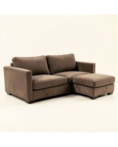 Sanders 96 '' Wide Velvet Left Hand Facing Sofa & Chaise (synthetic illustration; no displayed measurements)