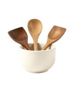 Ayesha Collection Kitchen Cooking Utensil Set With Ceramic Tool Crock (synthetic illustration; no displayed measurements)