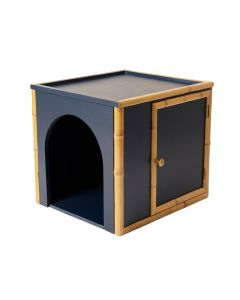 Stone Arc Empty Furniture-Style Litter Enclosure - Navy (synthetic illustration; no displayed measurements)
