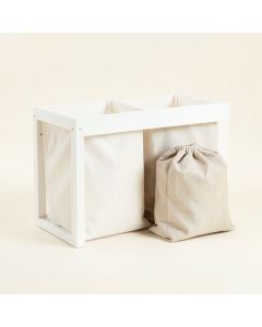 Brook Crossing Laundry Sorting Station With Plain Removable Bags - White (synthetic illustration; no displayed measurements)