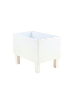 Slate Bend Empty Raised Planter - White