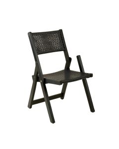 Oak Bend Folding Outdoor Chair - Black