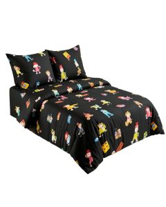 Black Duvet Cover Set (synthetic illustration; no displayed measurements)