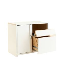 Cove Branch Freestanding Pull-Out Hamper Cabinet - White (synthetic illustration; no displayed measurements)