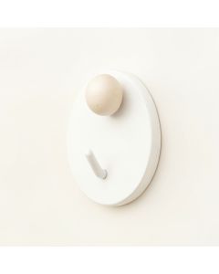 Field Bridge Wall-Mounted Robe Hook - White (synthetic illustration; no displayed measurements)