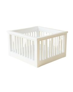Linden Bend Empty Furniture-Style Pet Crate - White
