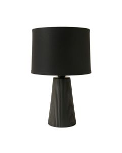 Summit Brook Table Lamp With A Plain Fabric Shade - Black